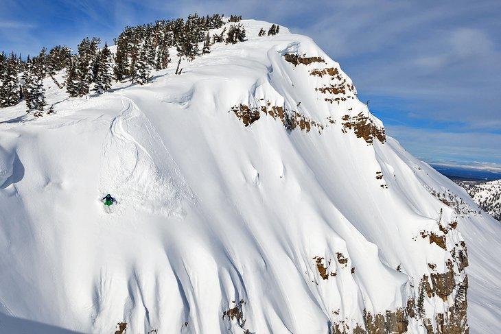 Esquiando en el Valle de Blanc en Chamonix