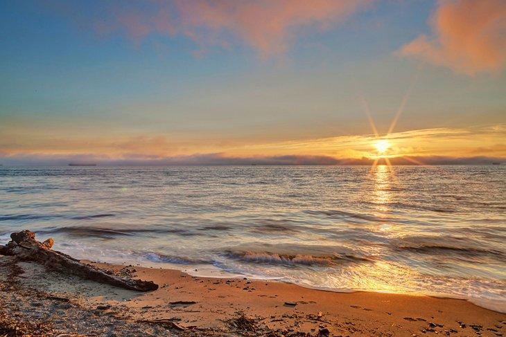 Plage de Dundarave au crépuscule