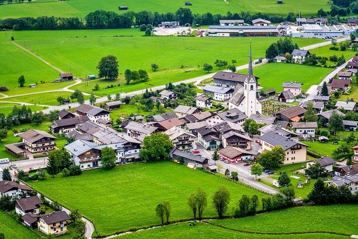 Vista aérea de Sankt Martin bei Lofer