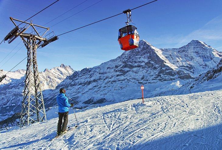 Esquí en Maennlichen en la región de Jungfrau