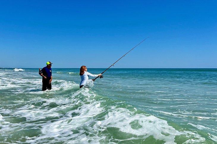 Autor y guía de pesca surf en St. Augustine