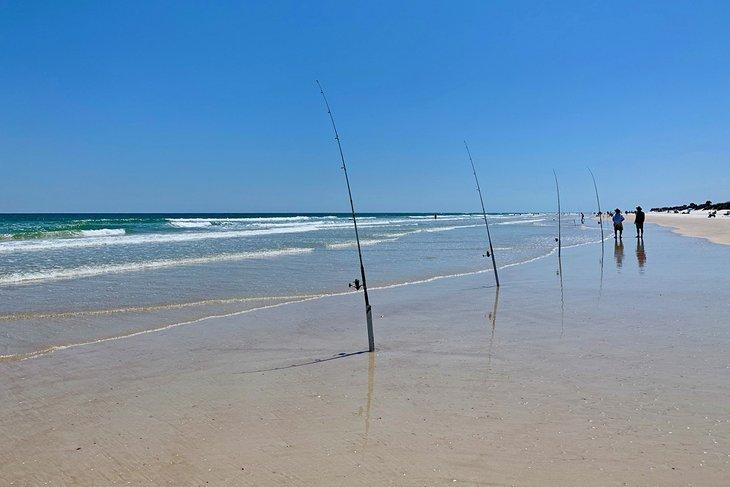 Pesca en la playa en St. Augustine