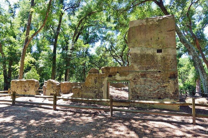 Las ruinas de Stoney-Baynard en la Plantación Sea Pines