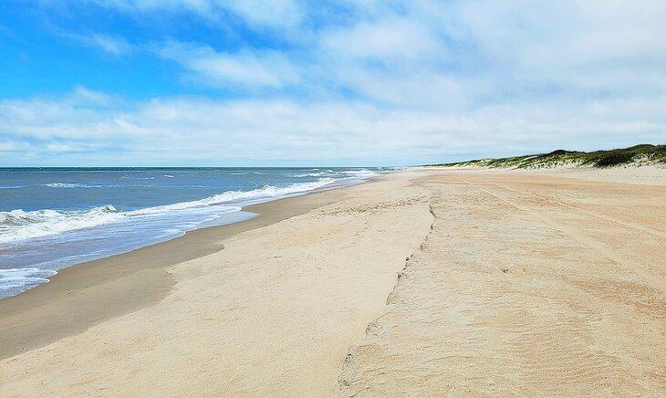 La playa frente al Campamento Ocracoke