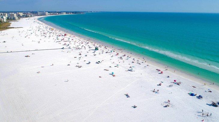 Vista aérea de la Playa Siesta Key