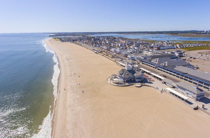 Luftaufnahme von Hampton Beach, New Hampshire