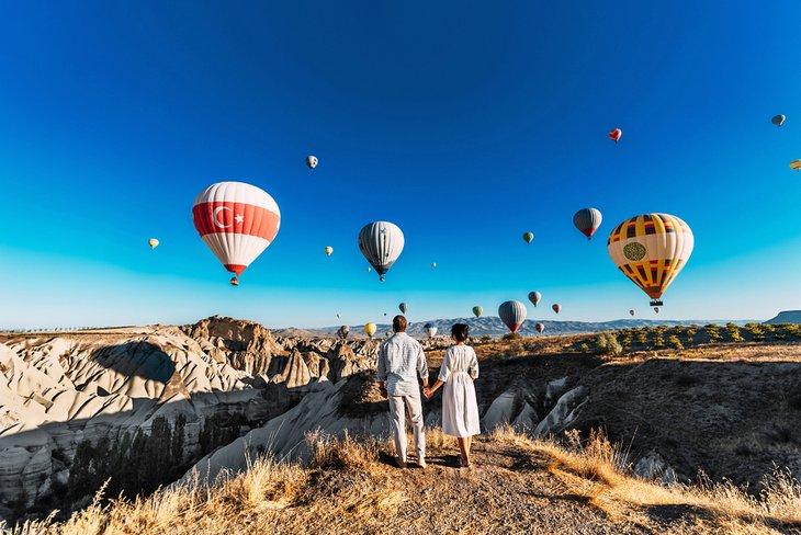 Globos de aire caliente en Capadocia