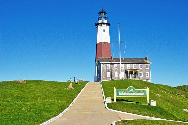 Faro de Montauk Point cerca de Gin Beach