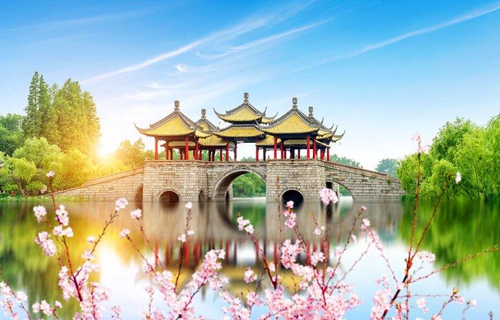 Die Lotusbrücke in Yangzhou