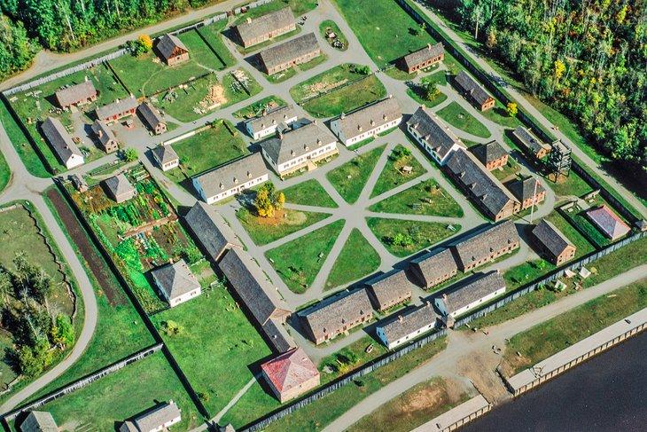 Luftaufnahme des Fort William Historical Park
