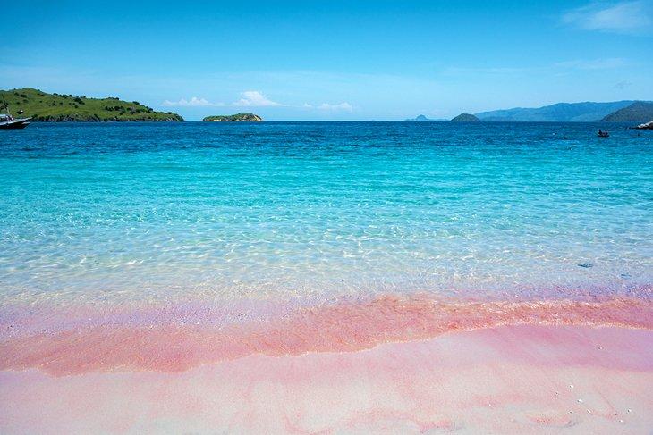 Pantai Merah (Plage Rose) sur l'île de Komodo