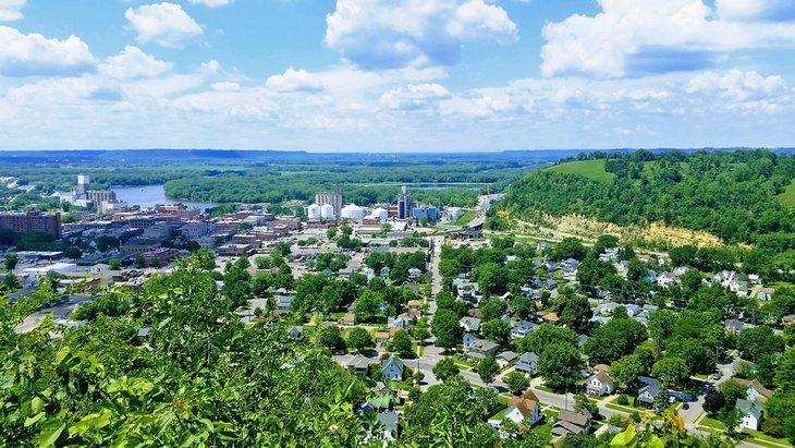 Blick auf Red Wing vom Memorial Park