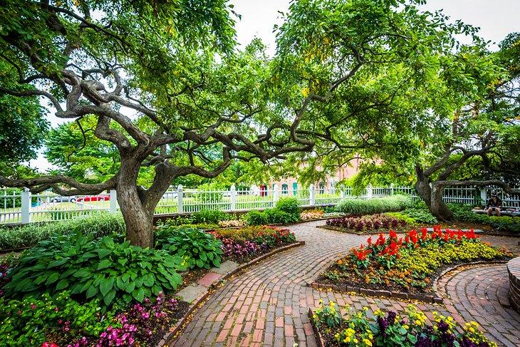 Jardines en Prescott Park, Portsmouth, NH