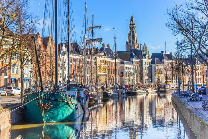 Un canal à Groningen