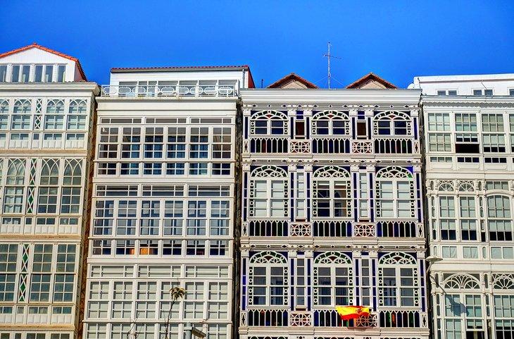 Edificios en La Coruña, España
