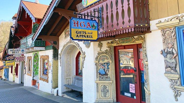 Geschäfte in Downtown Helen