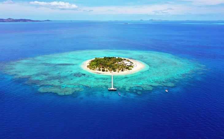 Vista aérea de la Isla Mala Mala, Islas Mamanuca