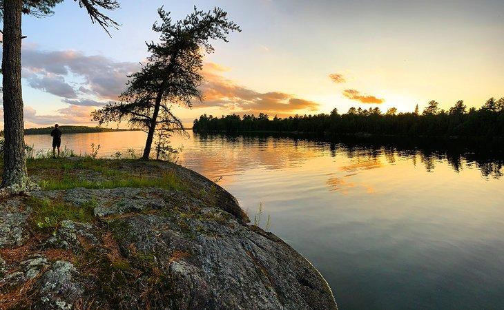 Atardecer en el Parque Nacional Voyageurs