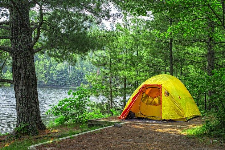 Acampando en el Parque Nacional Voyageurs