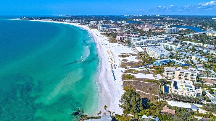 Vista aérea de Siesta Key, Sarasota