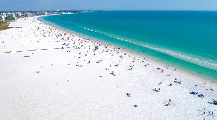 Luftaufnahme des Siesta Key Strandes