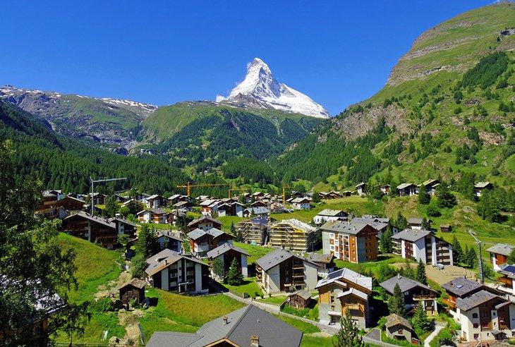 Pueblo de Zermatt en verano