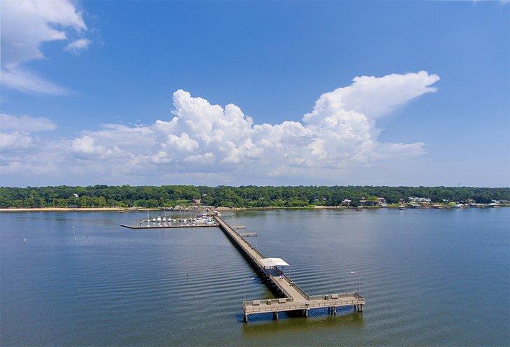 Vista aérea del Muelle Municipal de Fairhope