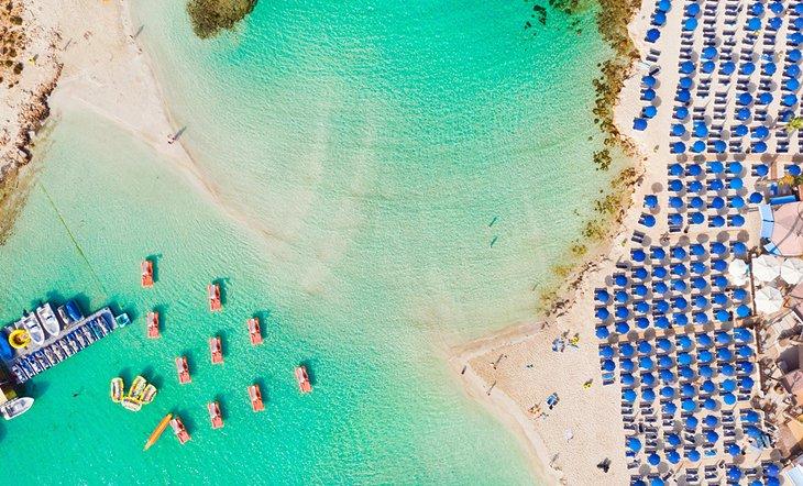 Fotografía aérea de Nissi Beach