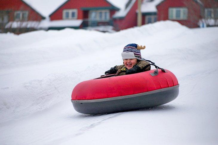 Tubing de nieve en Vermont