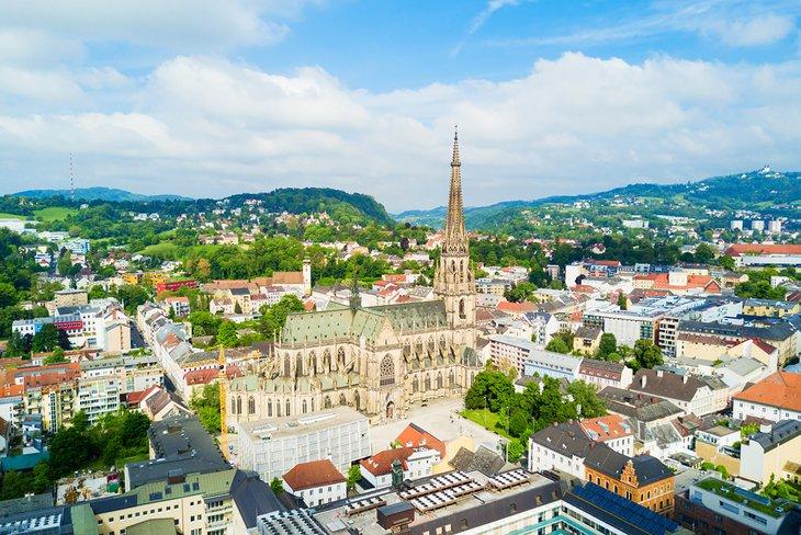 Vue aérienne de Linz