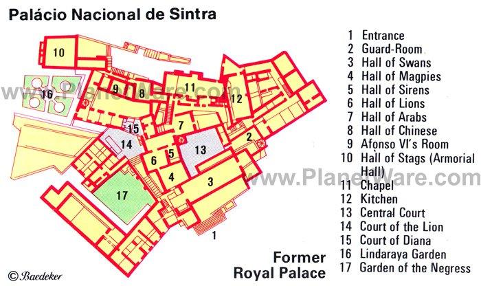Sintra - Palacio Real - Mapa de planta