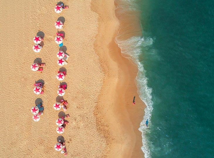 Vista aérea de una playa en Cape May