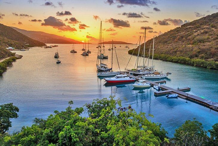 Sonnenuntergang bei North Sound, Virgin Gorda