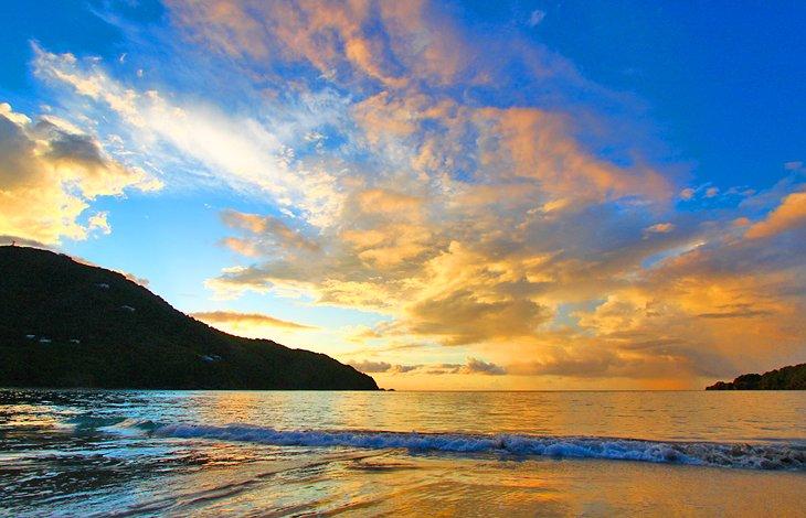 Sonnenuntergang bei Brewers Bay, Tortola