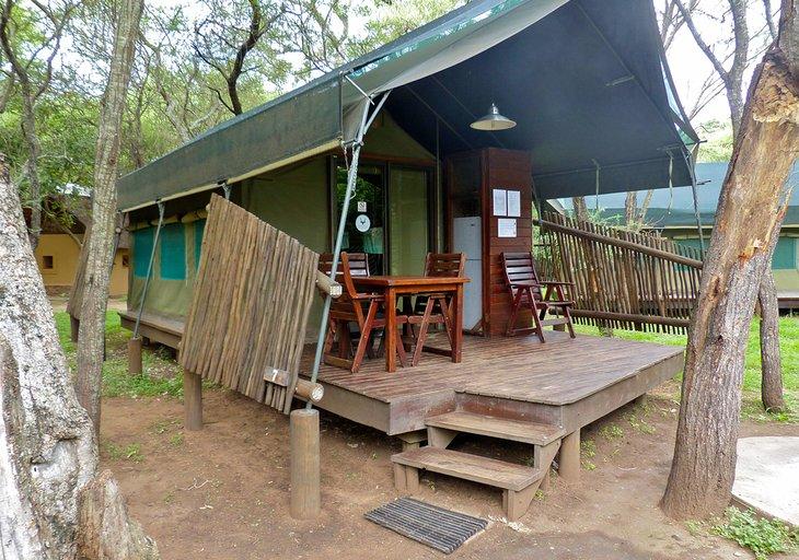 Tienda de safari en el Campamento Letaba