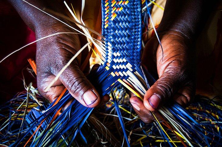 Tissage de paniers au Rwanda