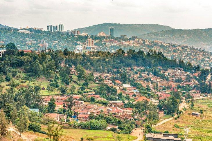 Vue de Kigali et du Mont Kigali