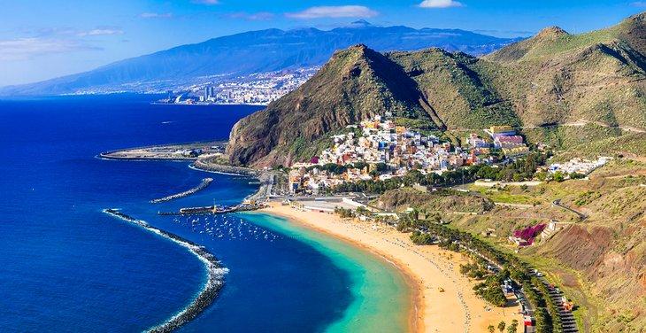 Vista de la playa en Tenerife