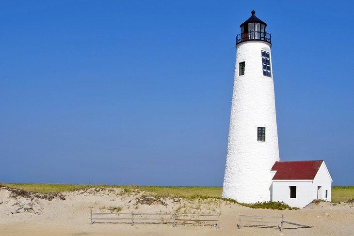 Great Point Lighthouse en Great Point Beach