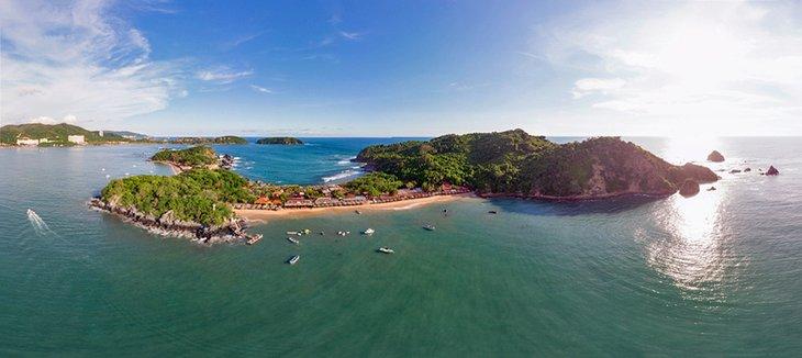 Vista aérea de la Isla Ixtapa