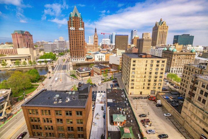 Vista sobre el centro de Milwaukee