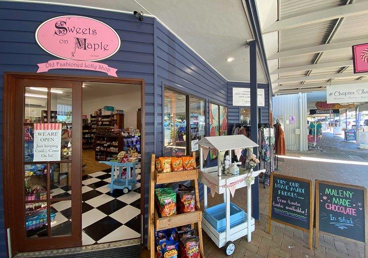 Tiendas en el centro de Maleny