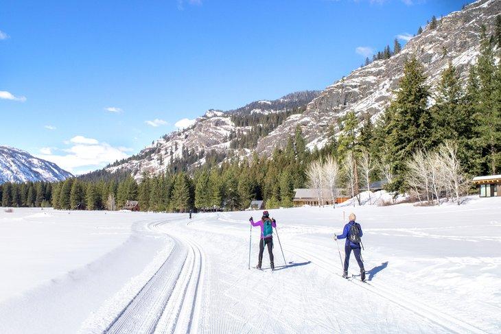Esquiadores en los Methow Trails