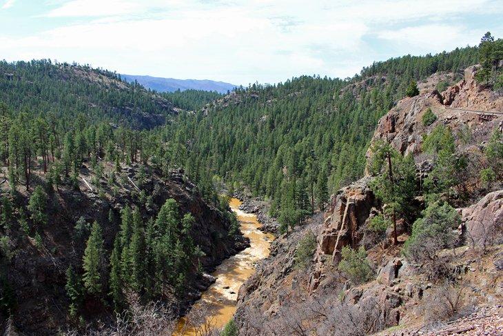 El río Animas en el Bosque Nacional San Juan