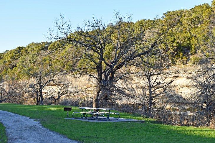 Acampada en el Parque Estatal del Río Guadalupe
