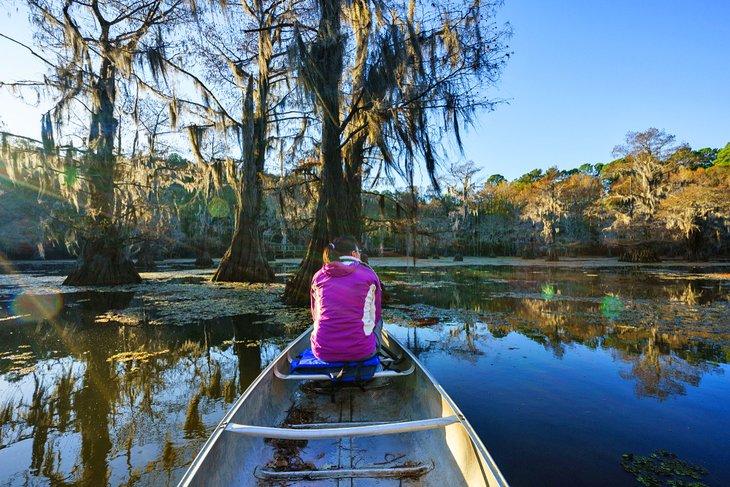 Piragüismo en el Parque Estatal Caddo Lake