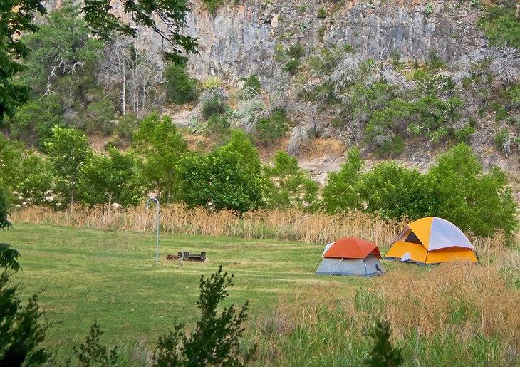Acampada en el Parque Estatal Colorado Bend