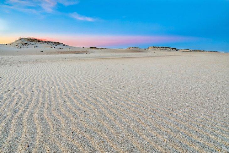 Dunas de arena de Cabo Polonio al atardecer