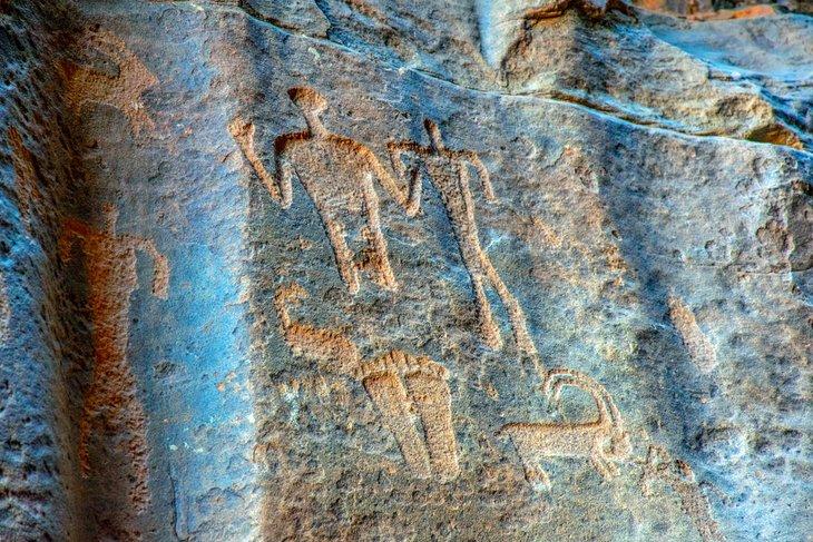 Inschriften im Khazali Canyon