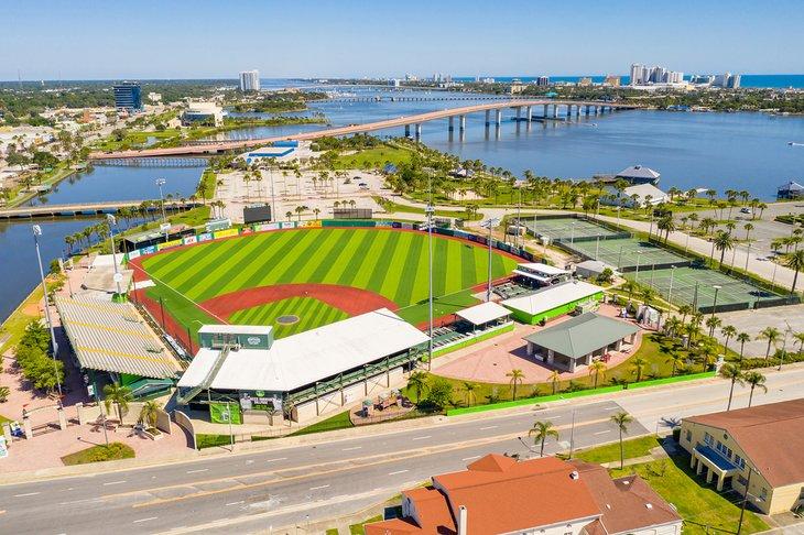 Vista aérea del Jackie Robinson Ballpark